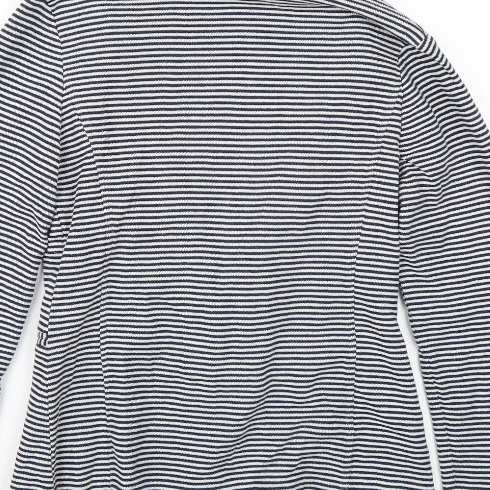 Newlook Womens White Striped  Jacket Blazer Size 10