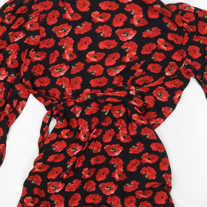 Womens UK Size S Pull & Bear Black Basic Blouse
