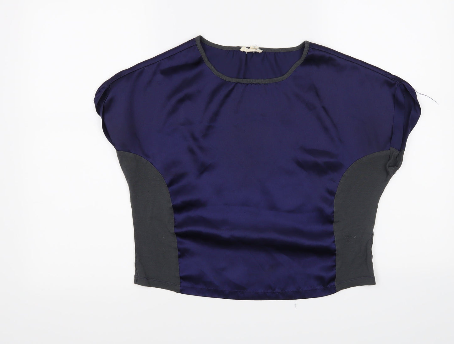 Womens UK Size S Silence + Noise Blue Basic Blouse