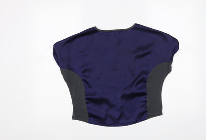 Womens UK Size S Silence + Noise Blue Basic Blouse