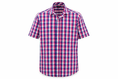 Mens UK Size L TAILORBYRD Pink  Button-Up Short Sleeve Casual Shirt
