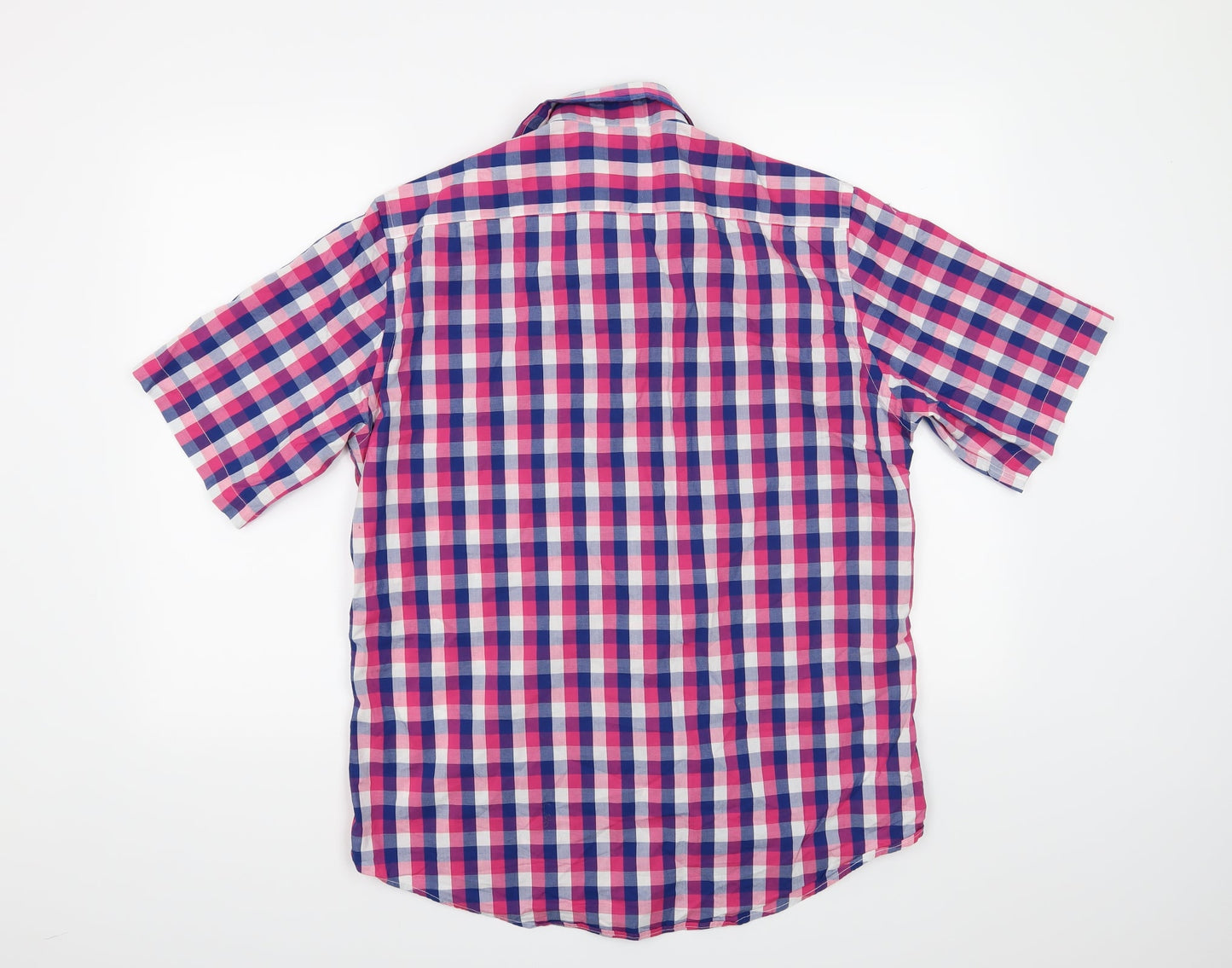 TAILORBYRD Mens Pink Check   Button-Up Size L