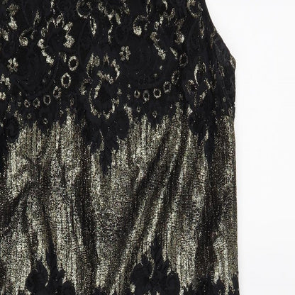 Oasis Womens Black Floral  Shift  Size 10