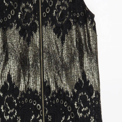 Oasis Womens Black Floral  Shift  Size 10