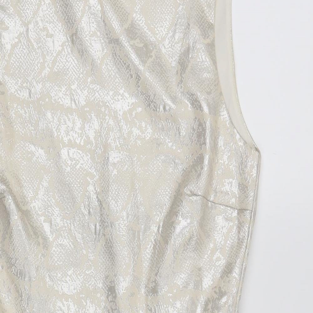 Zara Womens Beige Animal Print  Shift  Size M
