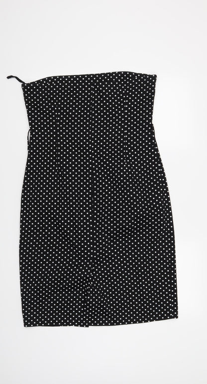 Evie Womens Black Polka Dot  Shift  Size 16
