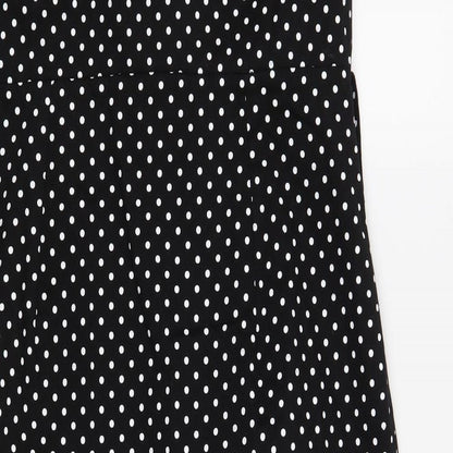 Evie Womens Black Polka Dot  Shift  Size 16