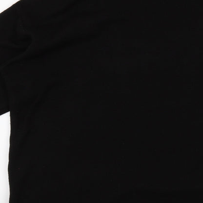 Akal Collection Womens Black Floral  Henley Jumper Size S