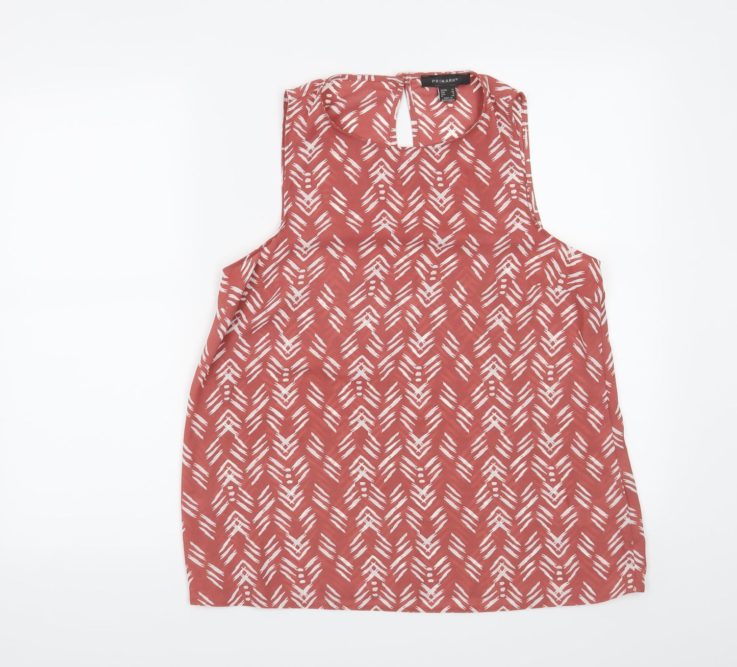 Primark Womens Pink Geometric  Basic Blouse Size 12