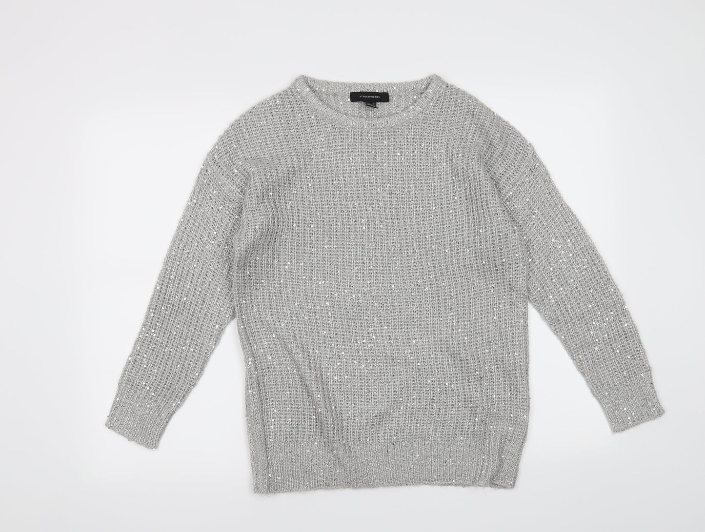 Atmosphere Womens Silver   Pullover Jumper Size 8