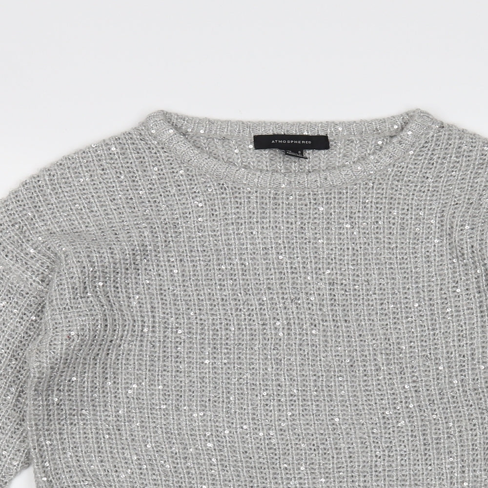 Atmosphere Womens Silver   Pullover Jumper Size 8