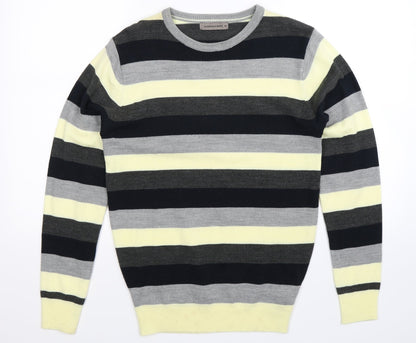 Cedar Wood State Mens Multicoloured Striped Knit Pullover Jumper Size XS