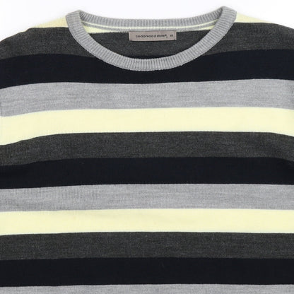 Cedar Wood State Mens Multicoloured Striped Knit Pullover Jumper Size XS
