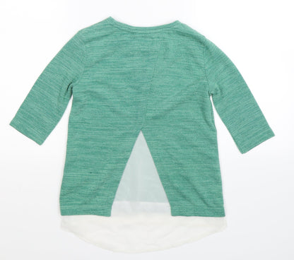 F&F Girls Green   Pullover Jumper Size 9-10 Years