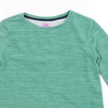 F&F Girls Green   Pullover Jumper Size 9-10 Years