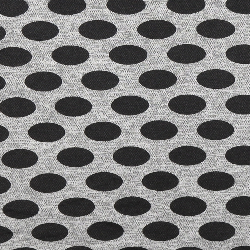 Luca Vanucci Womens Grey Polka Dot  Pullover Jumper Size S