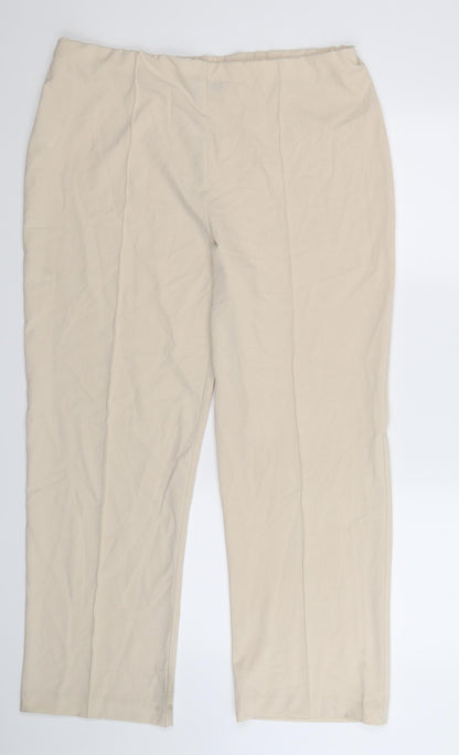 Isle Womens Beige   Trousers  Size 18 L28 in