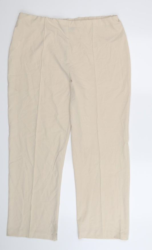 Isle Womens Beige   Trousers  Size 18 L28 in