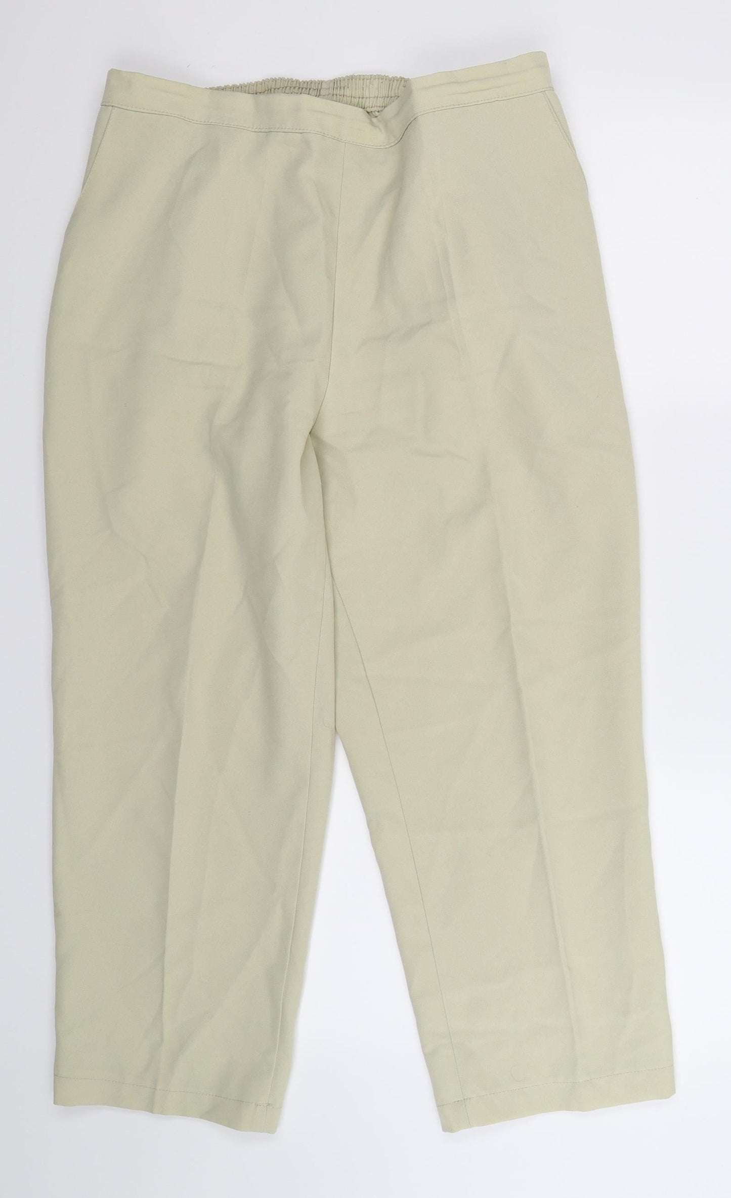 Womens UK Size 20 Preworn Regular Fit  Beige Trousers