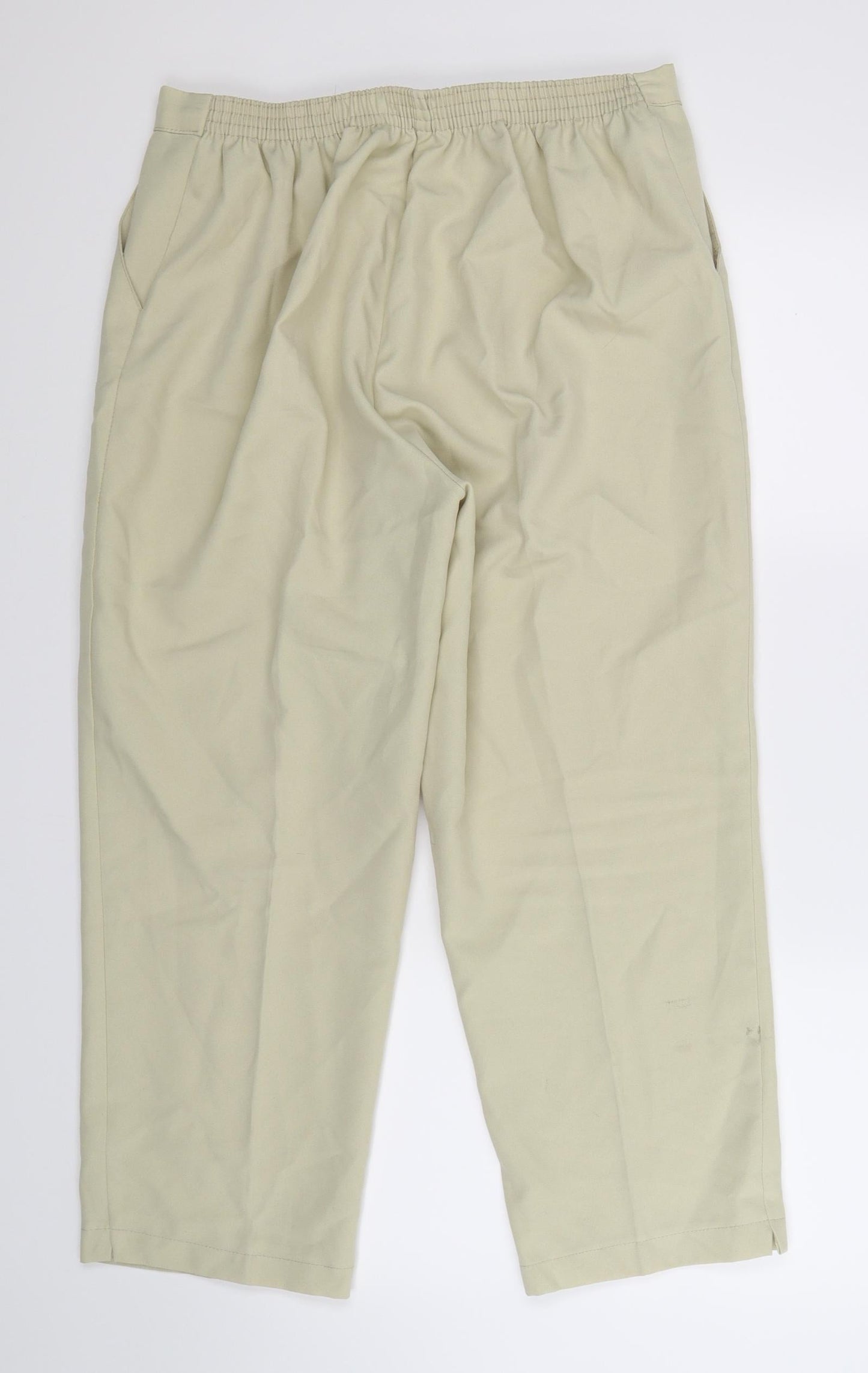 Womens UK Size 20 Preworn Regular Fit  Beige Trousers