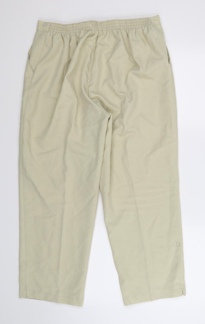 Womens UK Size 20 Preworn Regular Fit  Beige Trousers