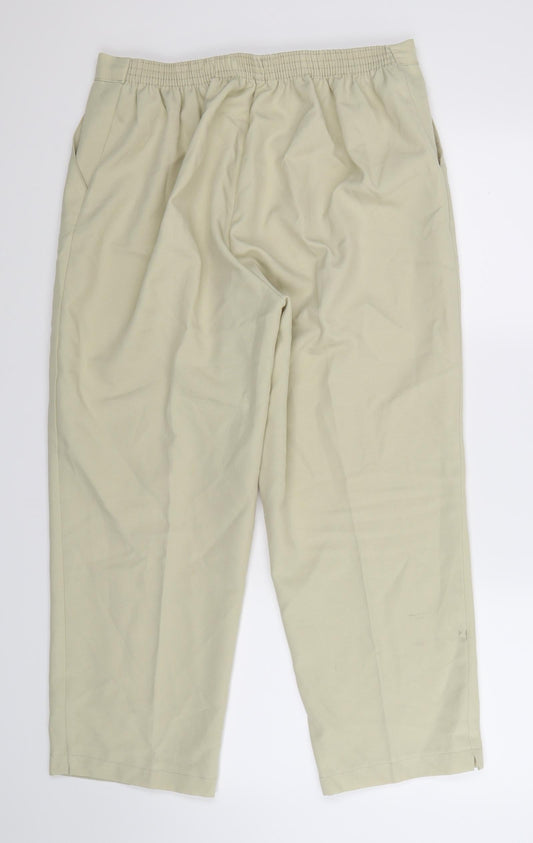Womens UK Size 20 Preworn Regular Fit  Beige Trousers