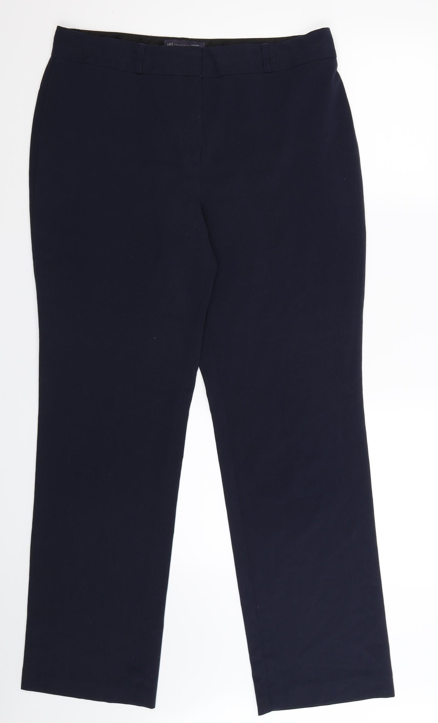 Womens UK Size 14 Marks and Spencer Regular Fit  Blue Trousers