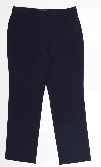 Womens UK Size 14 Marks and Spencer Regular Fit  Blue Trousers