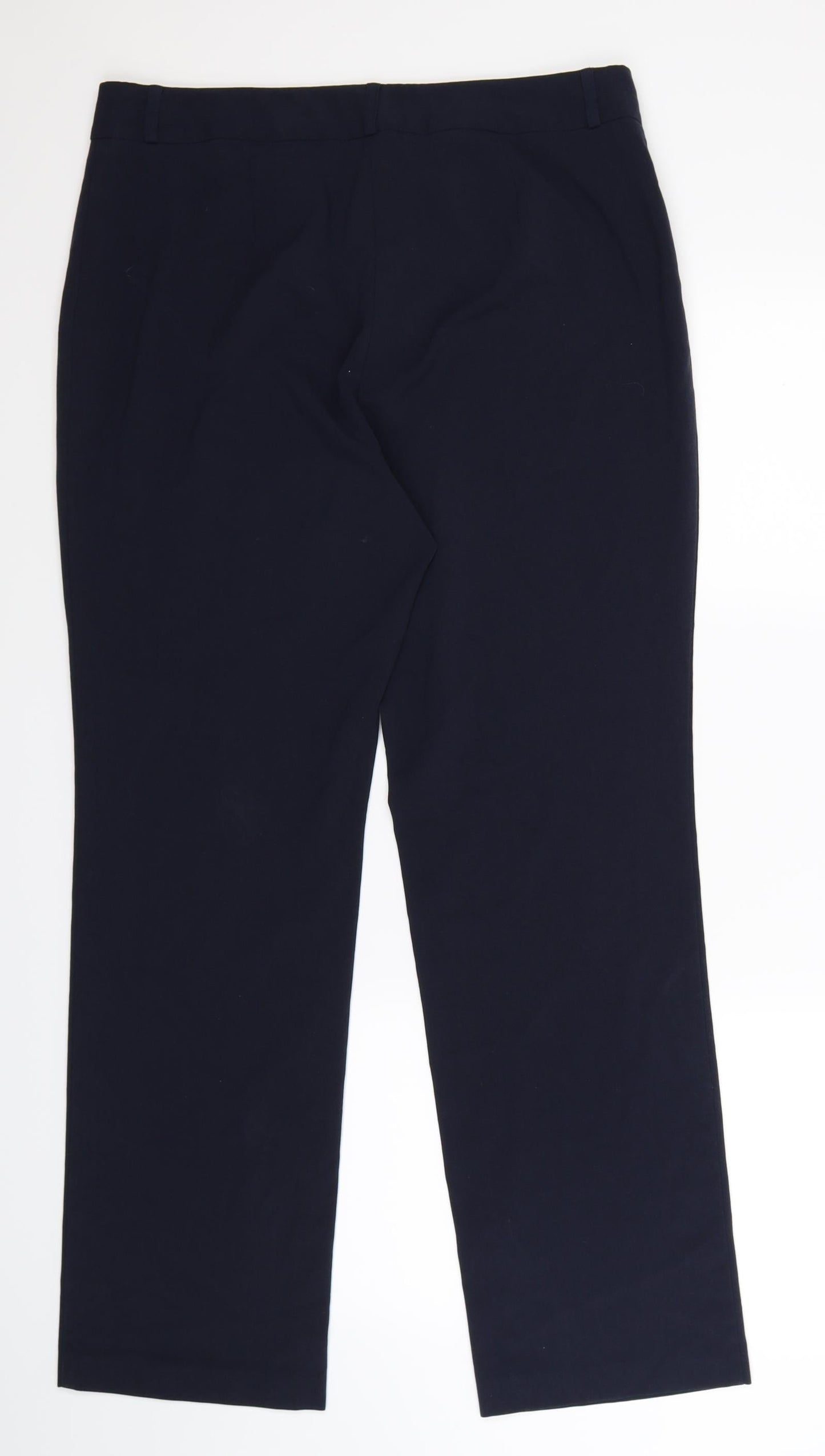 Womens UK Size 14 Marks and Spencer Regular Fit  Blue Trousers