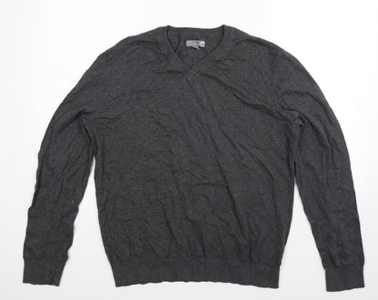 Sears Mens Grey  Knit Pullover Jumper Size L