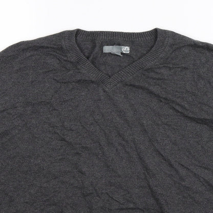 Sears Mens Grey  Knit Pullover Jumper Size L