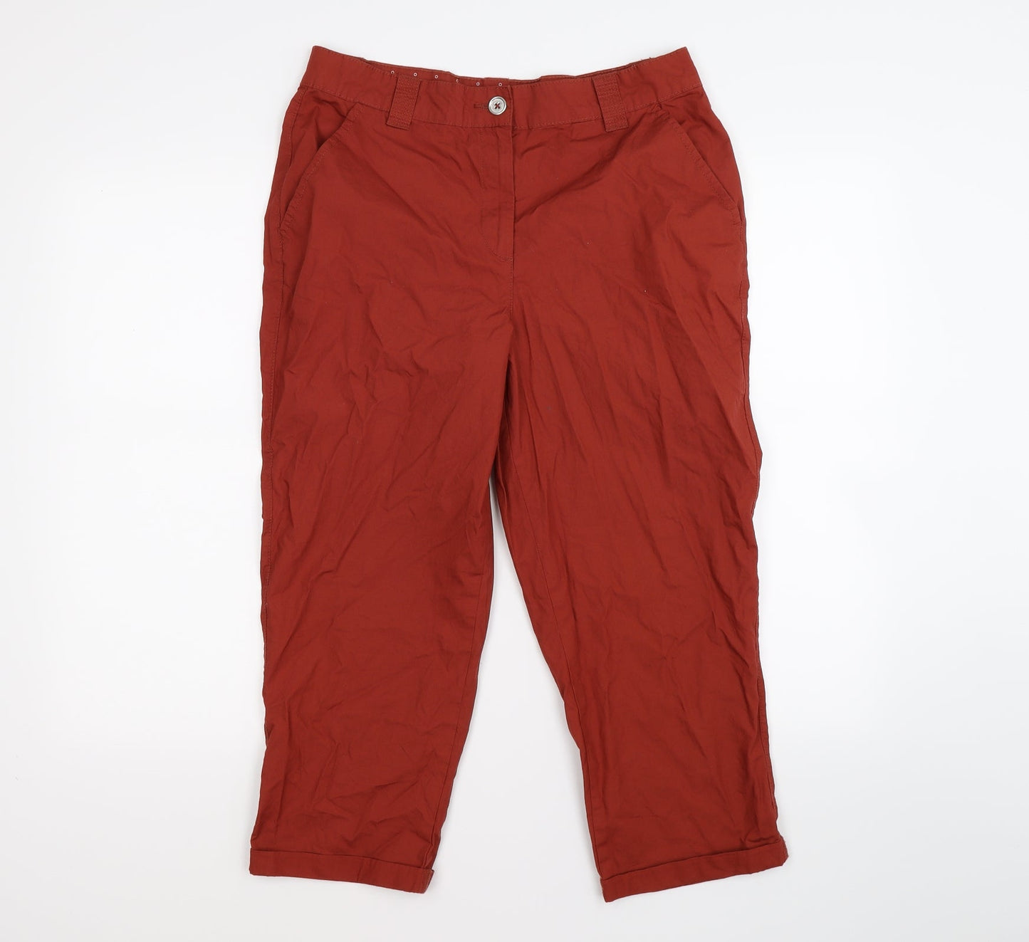 dorothy per Womens Brown   Cropped Trousers Size 10 L20 in