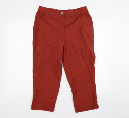 dorothy per Womens Brown   Cropped Trousers Size 10 L20 in