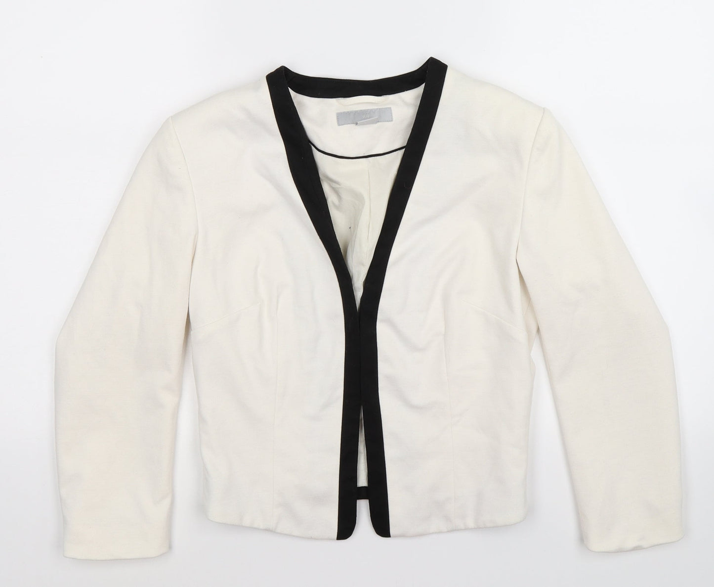 H&M Womens Ivory   Jacket Blazer Size 10  - open