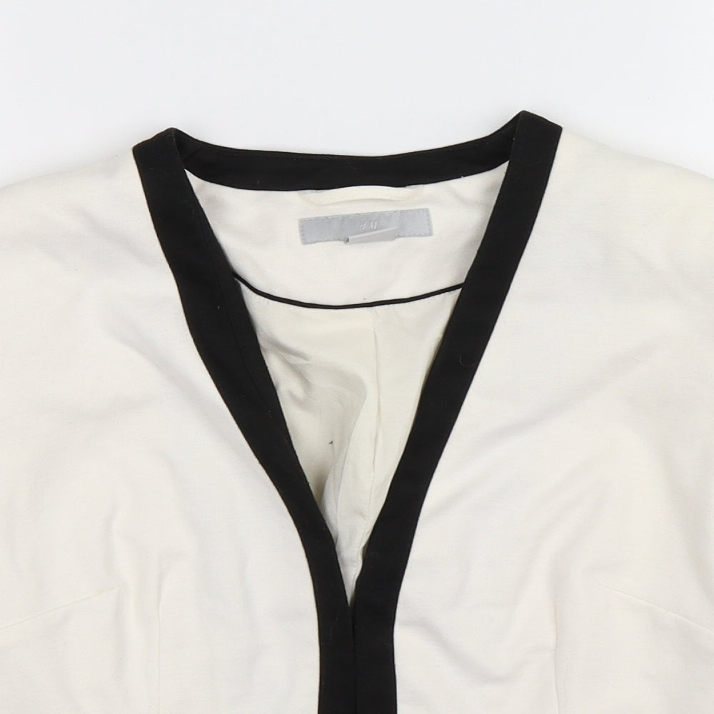 H&M Womens Ivory   Jacket Blazer Size 10  - open