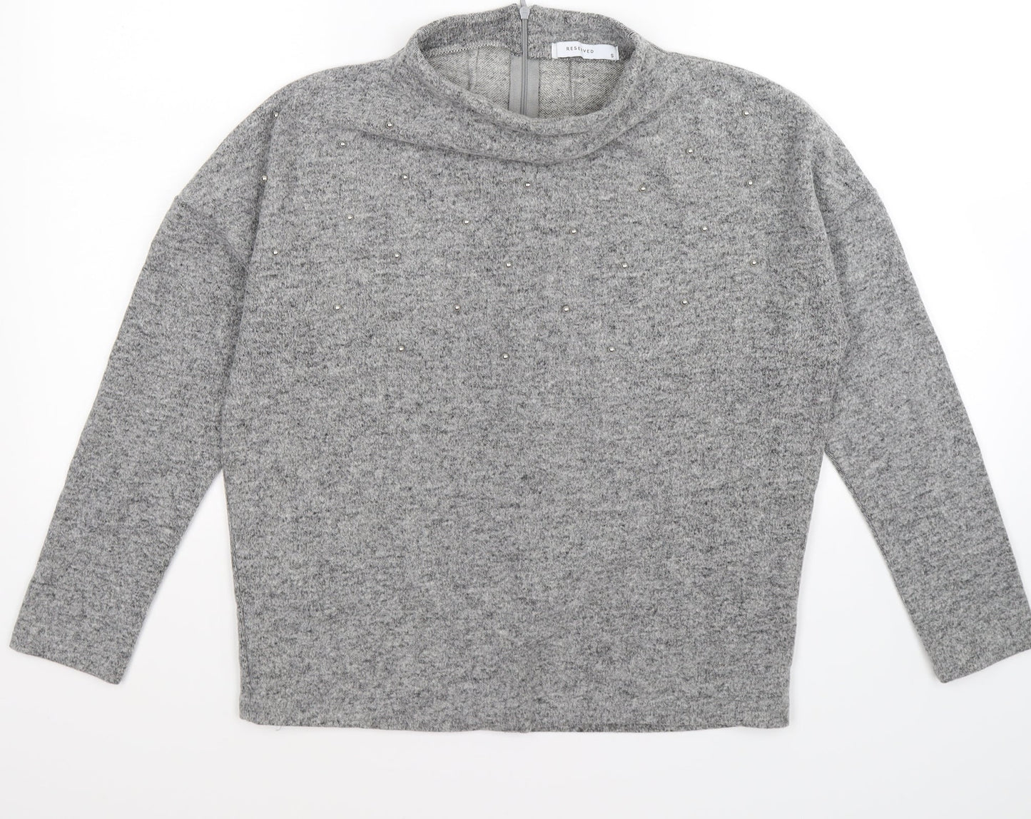 RESERVED Womens Grey  Knit Pullover Jumper Size S