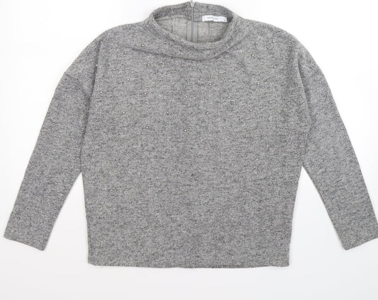 RESERVED Womens Grey  Knit Pullover Jumper Size S