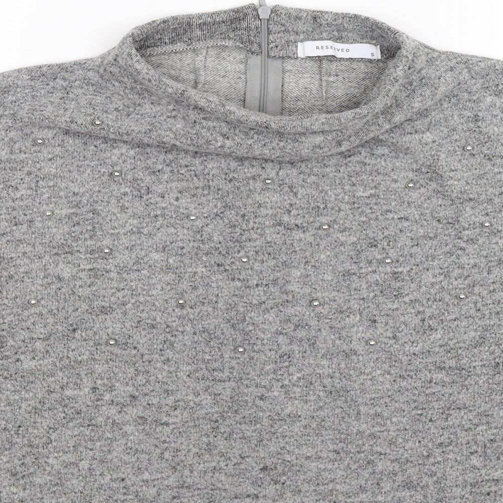 RESERVED Womens Grey  Knit Pullover Jumper Size S