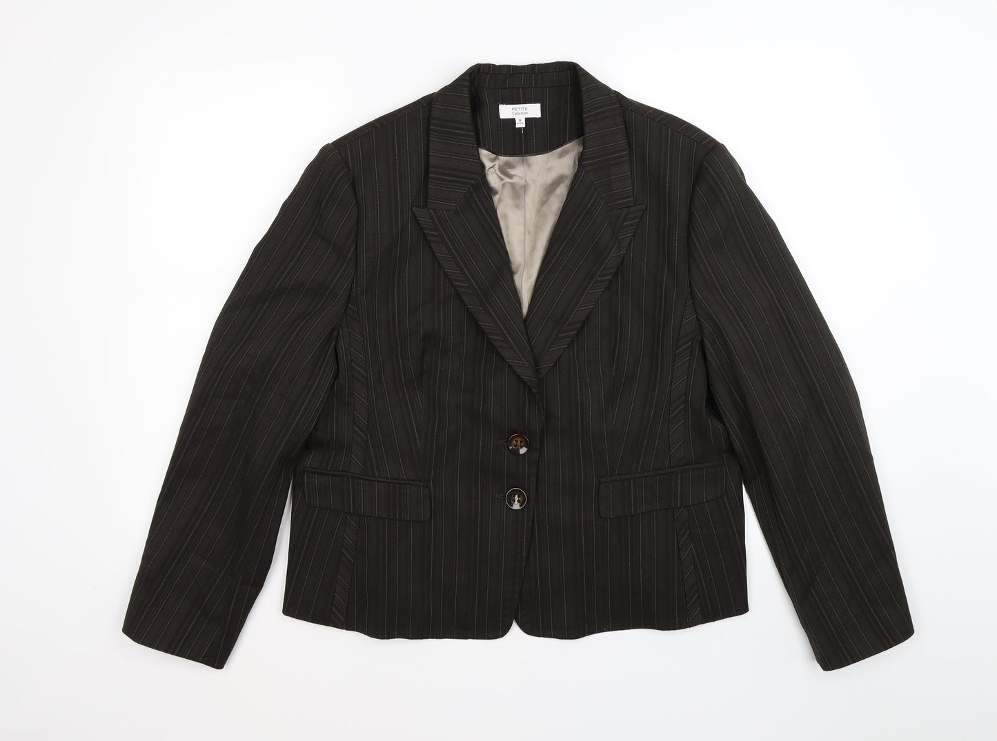Debenhams Womens Brown Striped  Jacket Suit Jacket Size 16