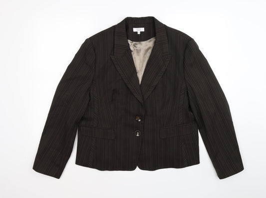 Debenhams Womens Brown Striped  Jacket Suit Jacket Size 16