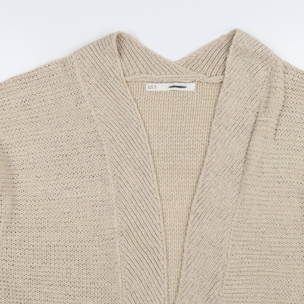sfara Womens Beige  Knit Cardigan Jumper Size M