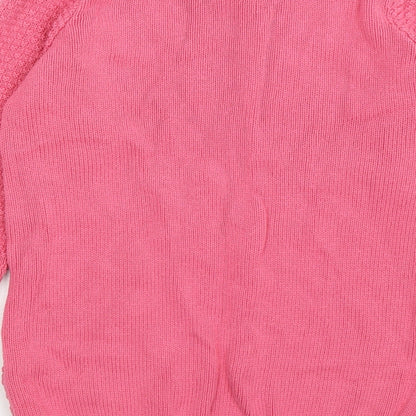 isle Womens Pink  Knit Pullover Jumper Size S