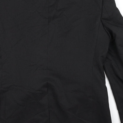 F&F Mens Black Striped  Jacket Suit Jacket Size 38