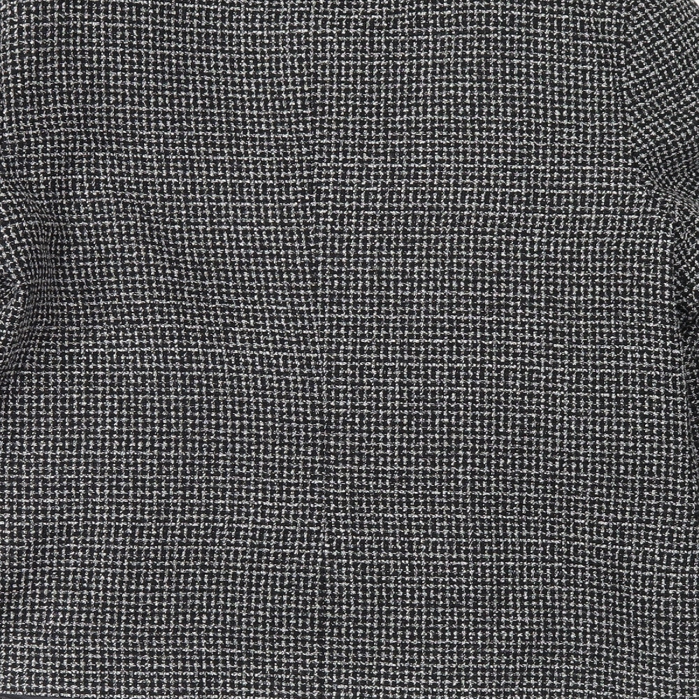 F&F Womens Black Check  Jacket Coat Size 14