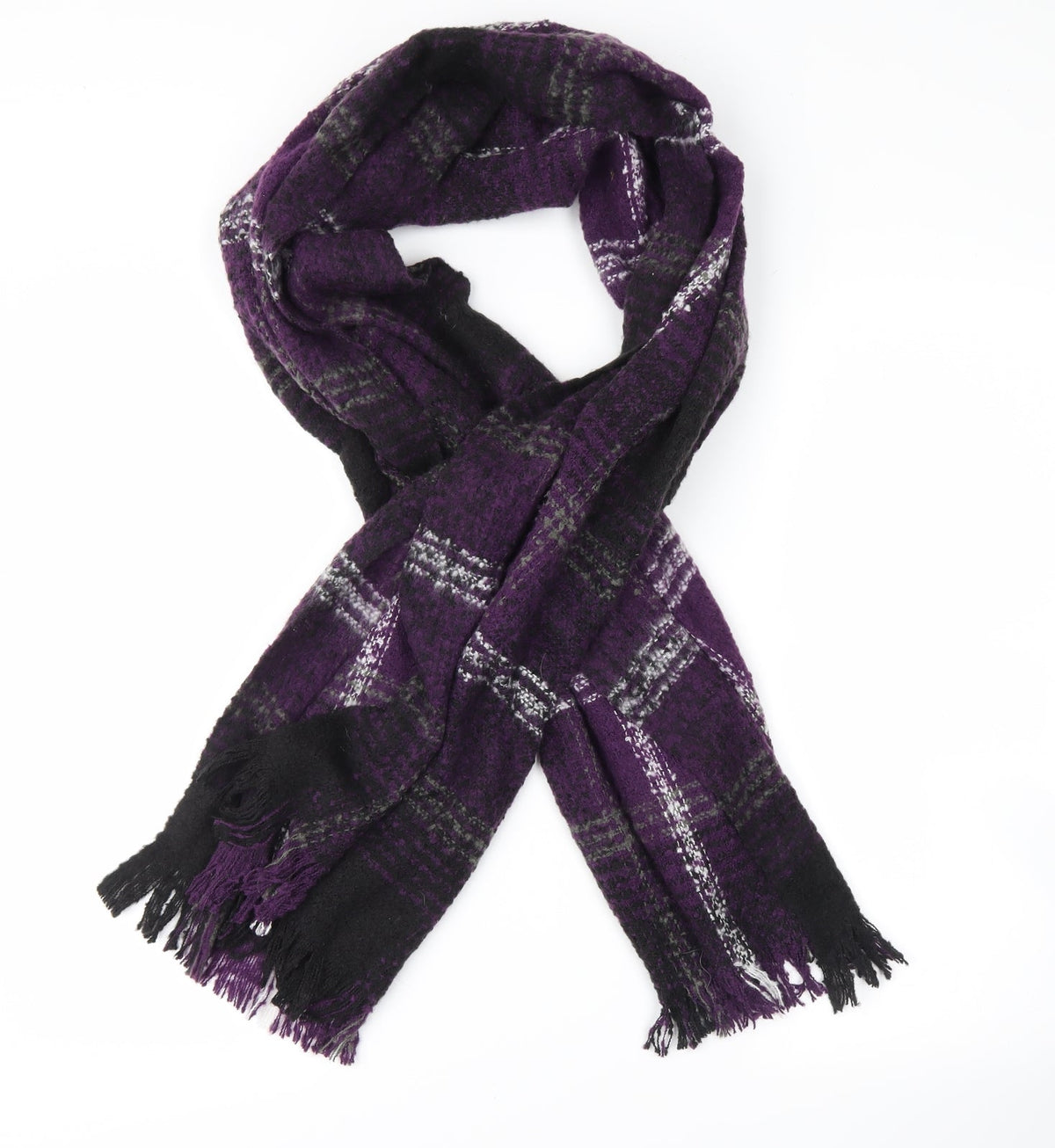 Vintage  Purple Check   Scarf