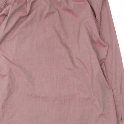 Mens UK Size 15.5 easy care Pink  Button-Up Long Sleeve Casual Shirt