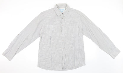 Mens UK Size L Topman White  Button-Up Long Sleeve Casual Shirt