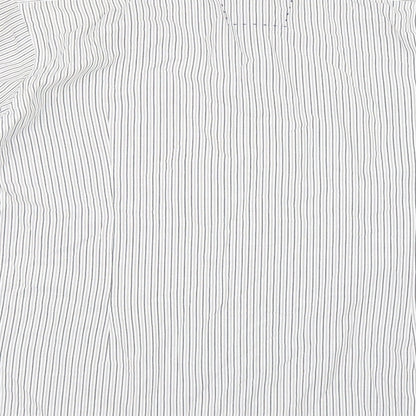 Mens UK Size L Topman White  Button-Up Long Sleeve Casual Shirt