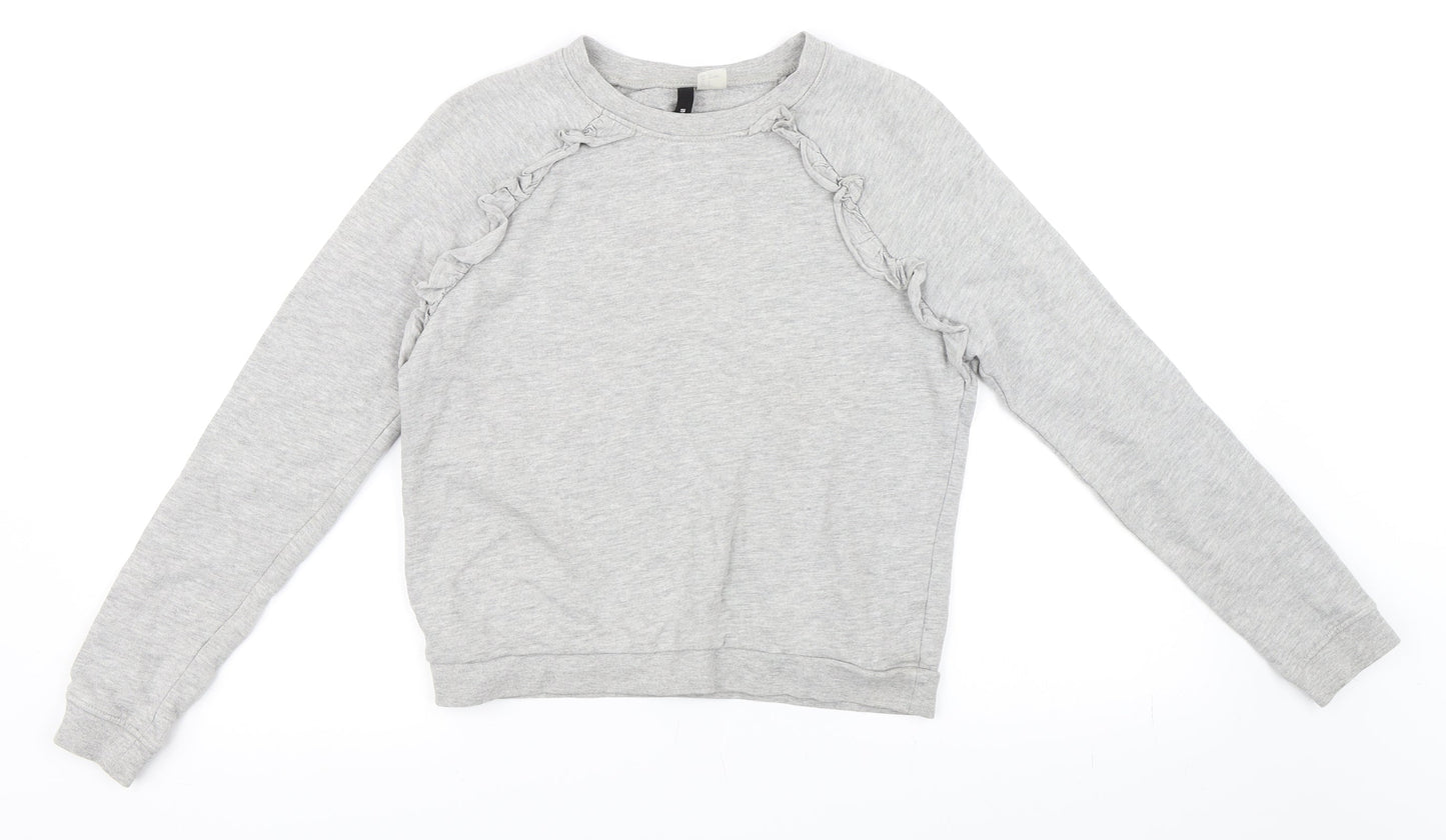 H&M Womens Grey   Pullover Sweatshirt Size S