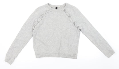 H&M Womens Grey   Pullover Sweatshirt Size S